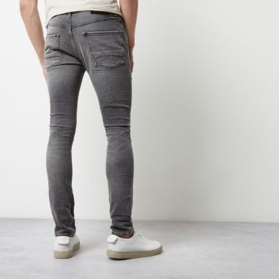 Grey distressed Danny super skinny jeans